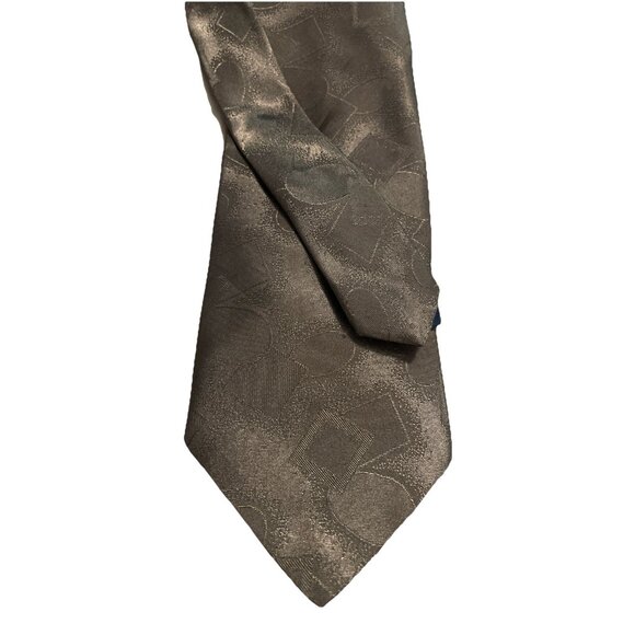 Green Tone On Tone Abstract Men's Tie 100% Polyester USA  3.75x56”  David Taylor - Picture 2 of 7